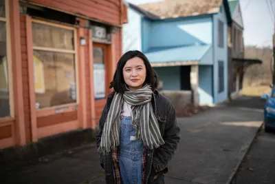 Tiff Piko, coordinator of maker markets for Ohio Winding Road in Shawnee, OH on December 21, 2023. Tiff Piko is a designer, educator, and farmer in Appalachia Ohio.  In 2019 she became the first woman to run for mayor in her hometown of Lancaster, Ohio. Running a zero-dollar grassroots campaign designed to get more people involved in local politics.